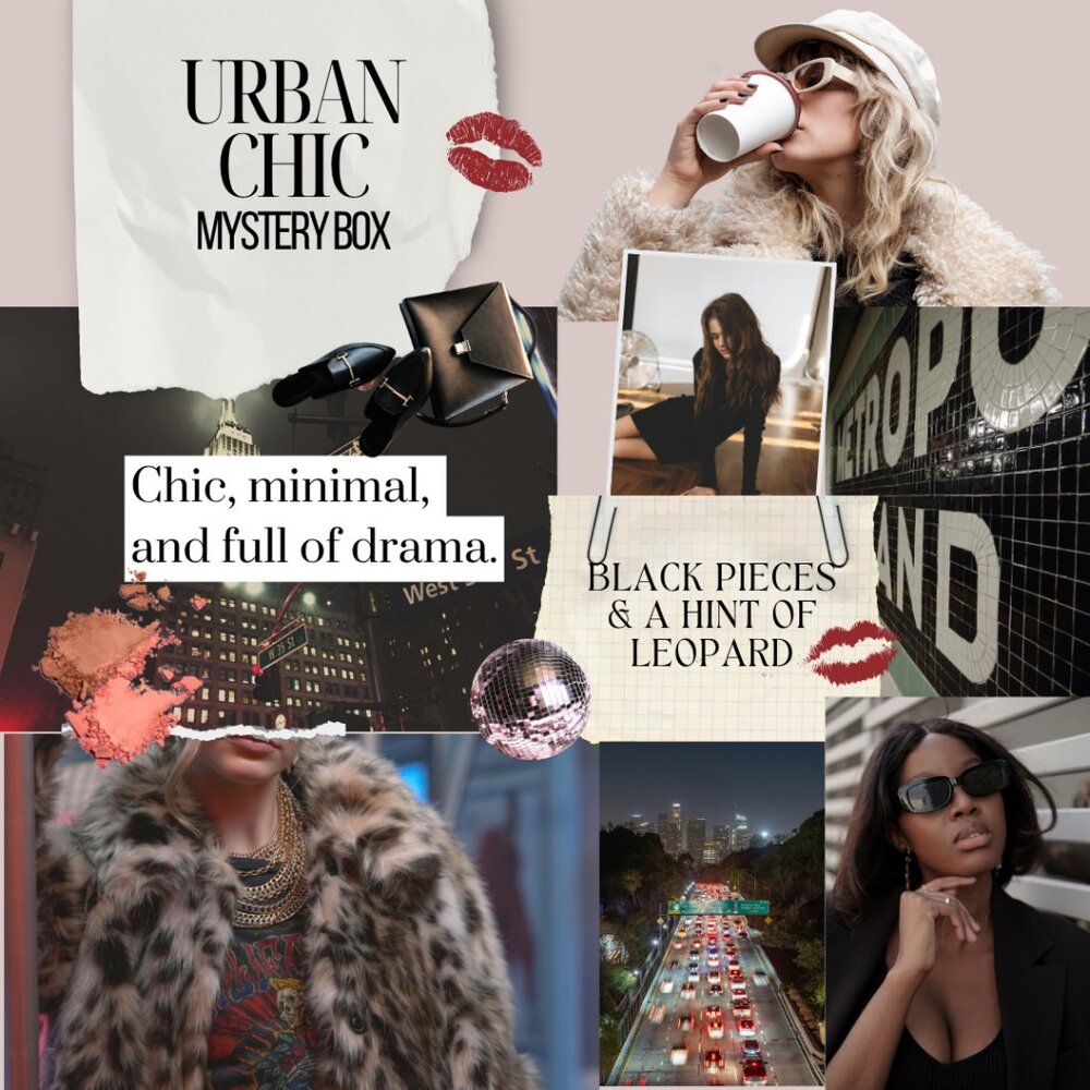 Urban Chic Mystery Box | 5 Women's Small Pieces | Black & Leopard